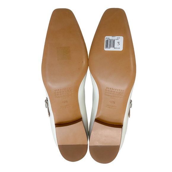 Maison Margiela White Patent Leather Low Heeled Mary Janes - Picture 7 of 10